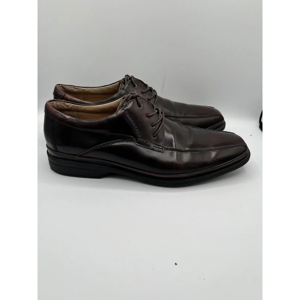 Florsheim Men 14105-200 Burgundy Leather Bicycle Toe Oxford Shoes Sz 9 EEE Wide